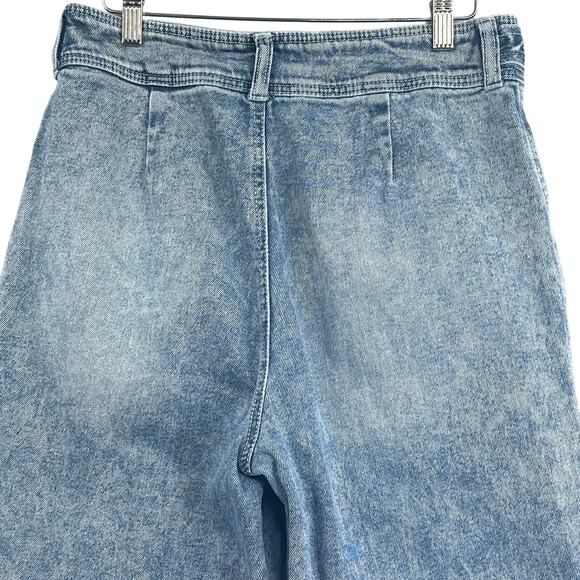 SO Jeans Juniors Sz 13 Super High Rise Acid Wash Straight Blue Stretch Retro 90s - Picture 8 of 13